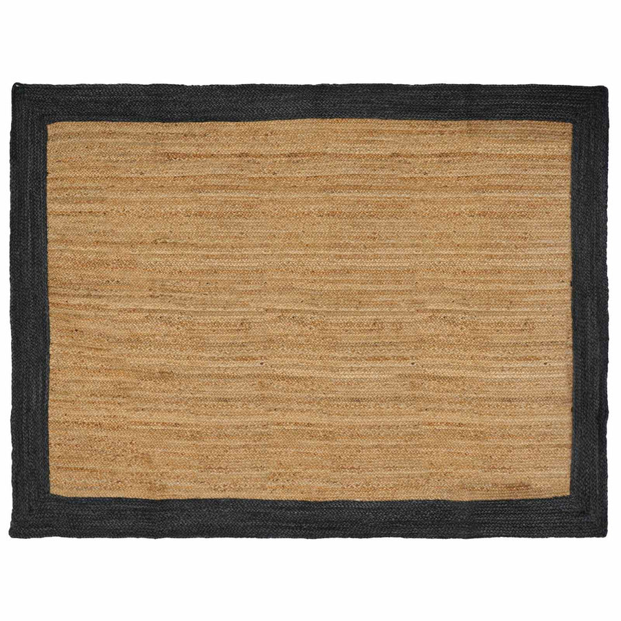 Vloerkleden Rechthoekig Naturel en donkergrijs 160 x 230 cm