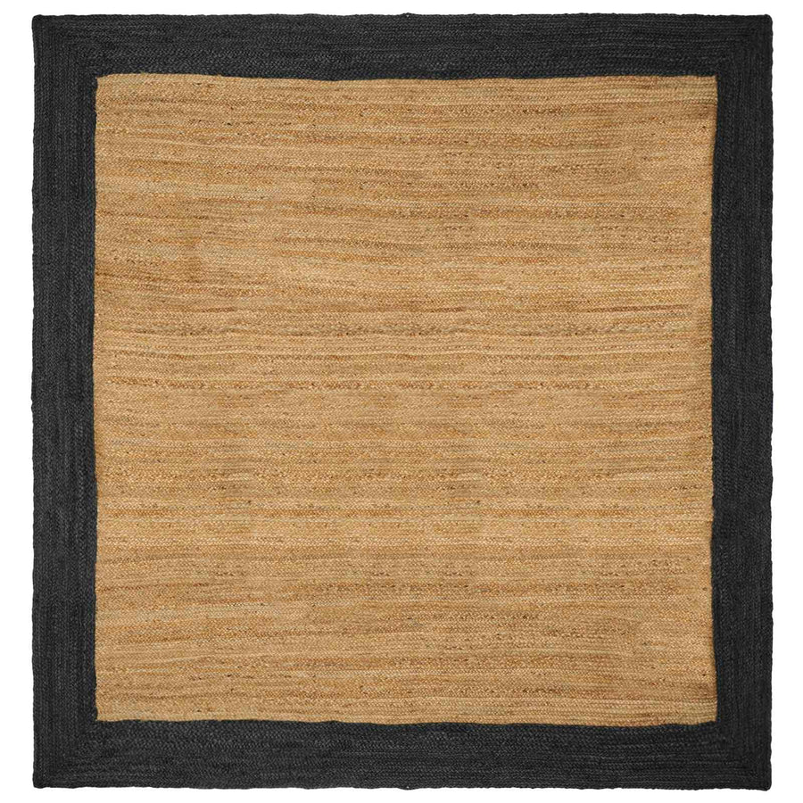 Vloerkleden Rechthoekig Naturel en donkergrijs 200 x 200 cm