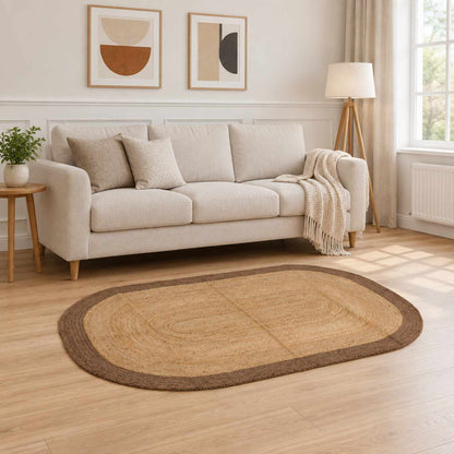 Gebied Tapijt Grijs 100 x 152 cm Jute