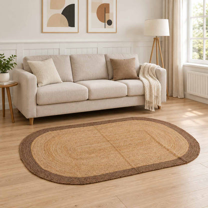 Gebied Tapijt Grijs 122 x 183 cm Jute