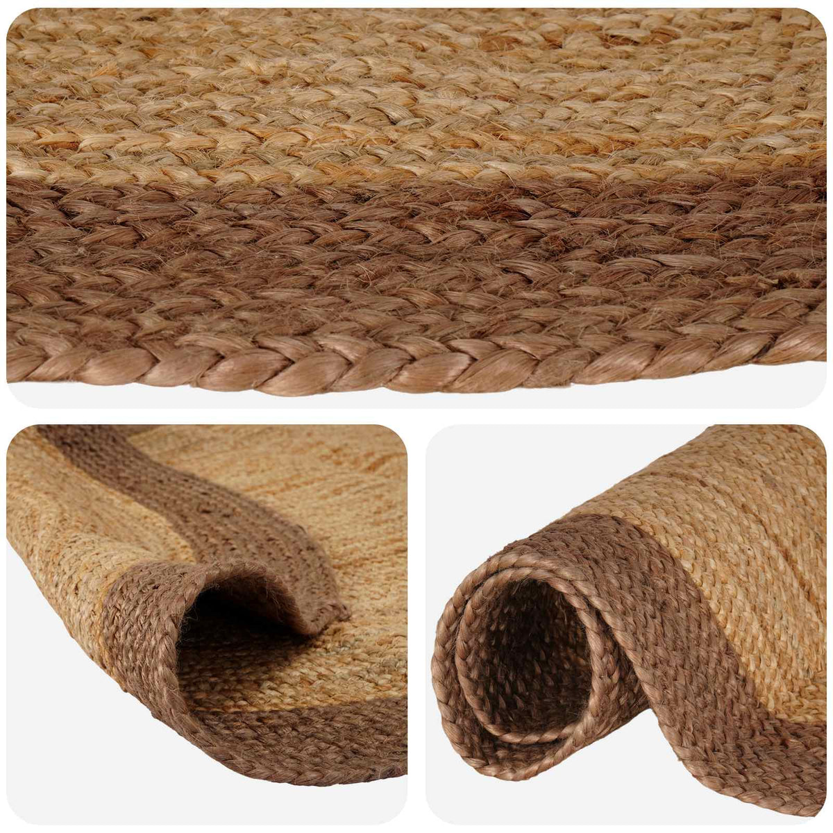 Gebied Tapijt Grijs 122 x 183 cm Jute