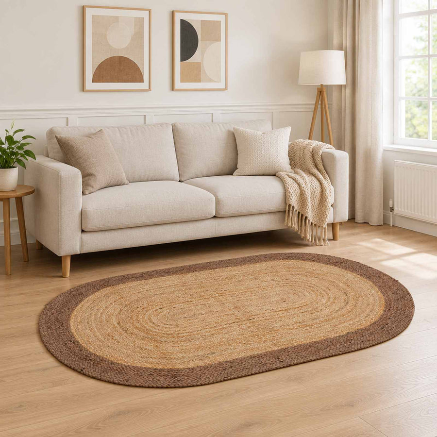 Gebied Tapijt Grijs 152 x 245 cm Jute