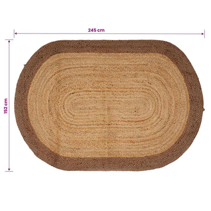 Gebied Tapijt Grijs 152 x 245 cm Jute
