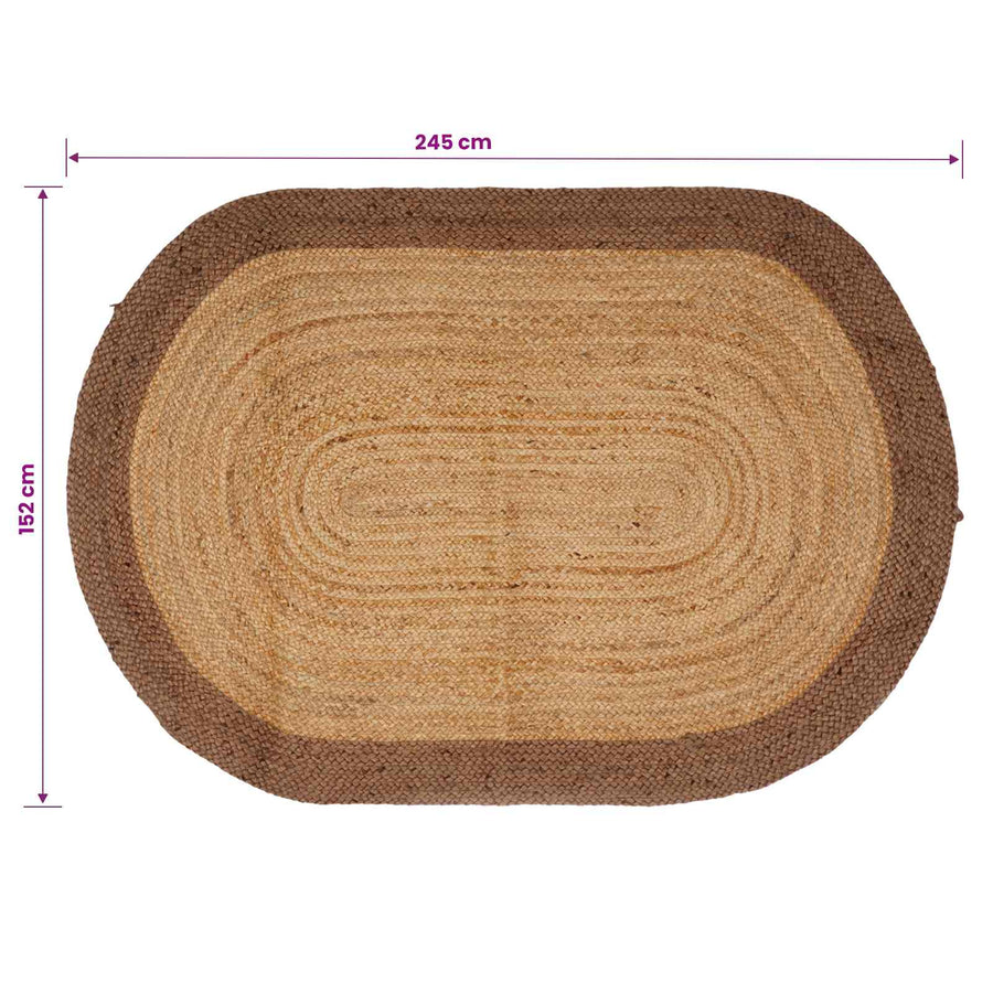 Gebied Tapijt Grijs 152 x 245 cm Jute