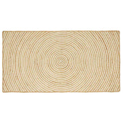 Vloerkleed jute 60x110 cm wit