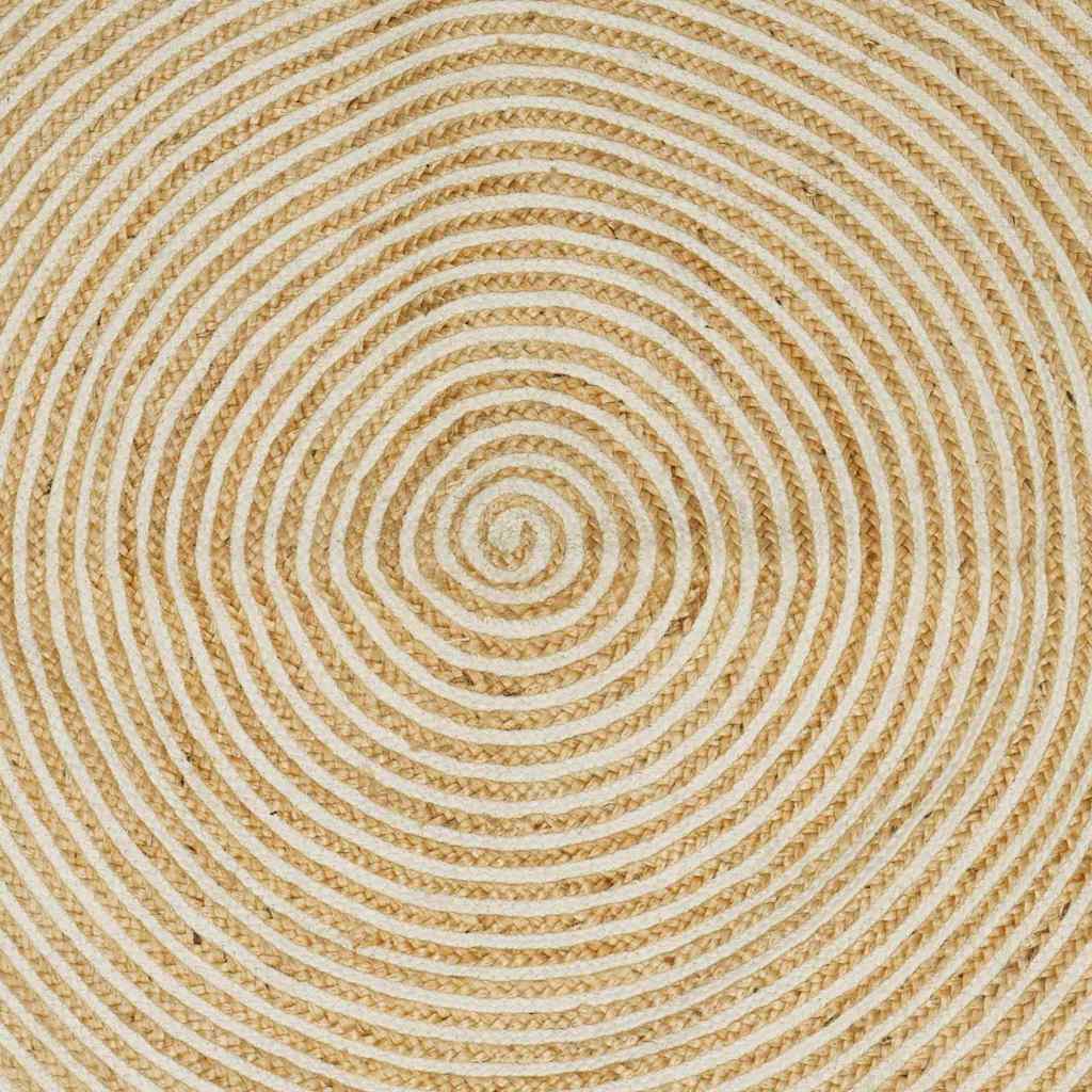 Vloerkleed Natuurlijk En Jute 60 x 250 cm Wit