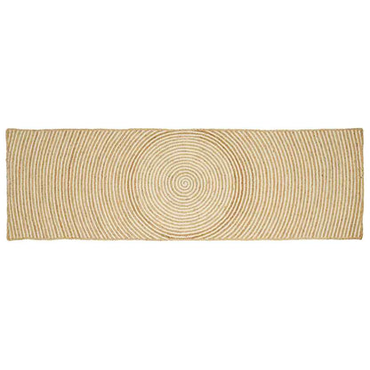 Vloerkleed Natuurlijk En Jute 60 x 250 cm Wit