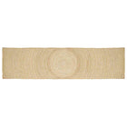Vloerkleed jute 60 x 400 cm wit