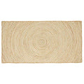 Vloerkleed Natuurlijk en Wit 80 x 150 cm Jute