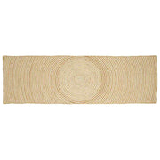 Vloerkleed jute 80x250 cm wit