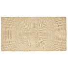 Vloerkleed jute 100x200 cm wit