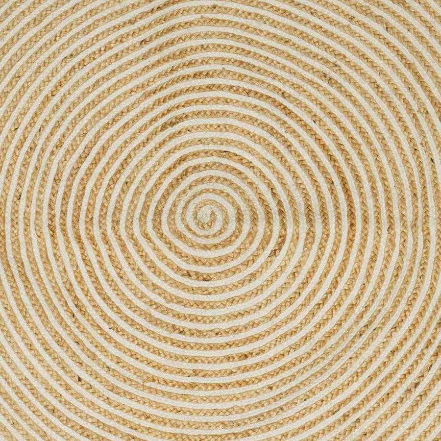 Vloerkleed Natuurlijk En Jute 140 x 200 cm Wit