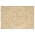 Vloerkleed Natuurlijk en Wit 140 x 200 cm Jute