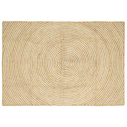 Vloerkleed jute 140x200 cm wit