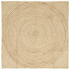 Vloerkleed jute 160x160 cm wit
