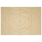 Vloerkleed jute 160x230 cm wit