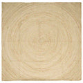 Vloerkleed Natuurlijk en Wit 200 x 200 cm Jute