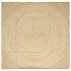 Vloerkleed jute 200x200 cm wit