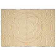 Vloerkleed jute 200x290 cm wit