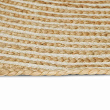 Vloerkleed Natuurlijk En Jute 240 x 240 cm Wit