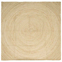 Vloerkleed Natuurlijk En Jute 240 x 240 cm Wit