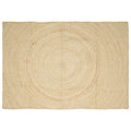 Vloerkleed Natuurlijk en Wit 240 x 340 cm Jute