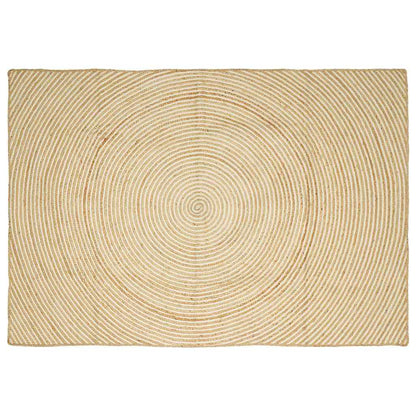 Vloerkleed Natuurlijk En Jute 240 x 340 cm Wit