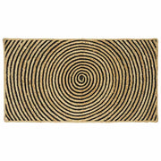 Vloerkleed jute 60x110 cm zwart