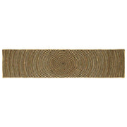 Vloerkleed jute 60 x 300 cm zwart