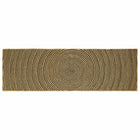 Vloerkleed jute zwart 80 x 250 cm