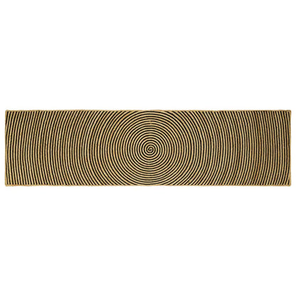 Vloerkleed Natuurlijk En Jute 80 x 300 cm Zwart