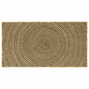 Vloerkleed jute zwart 100 x 200 cm