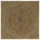 Vloerkleed jute 120x120 cm zwart