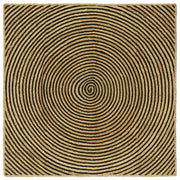 Vloerkleed jute 120x120 cm zwart