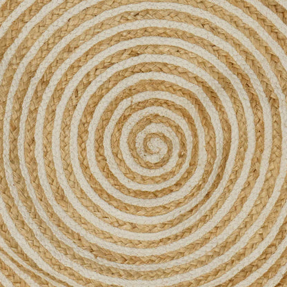 Gebied Tapijt Wit Ø 180 cm Jute