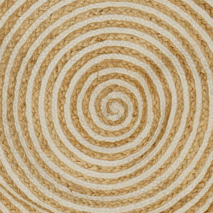 Gebied Tapijt Wit Ø 180 cm Jute