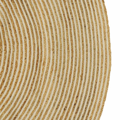 Gebied Tapijt Wit Ø 180 cm Jute