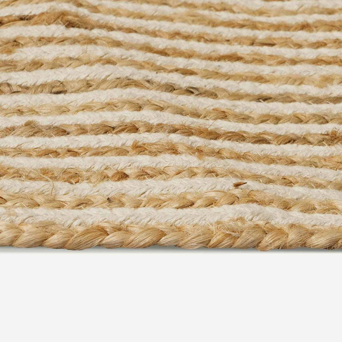 Gebied Tapijt Wit Ø 180 cm Jute