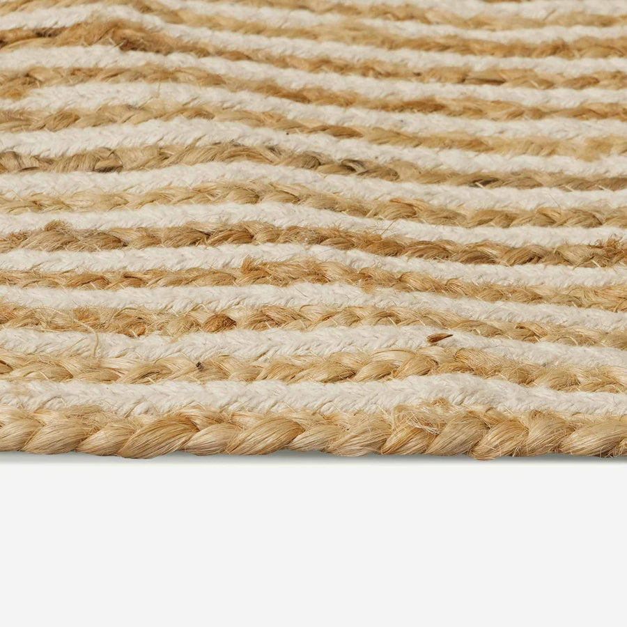 Gebied Tapijt Wit Ø 180 cm Jute