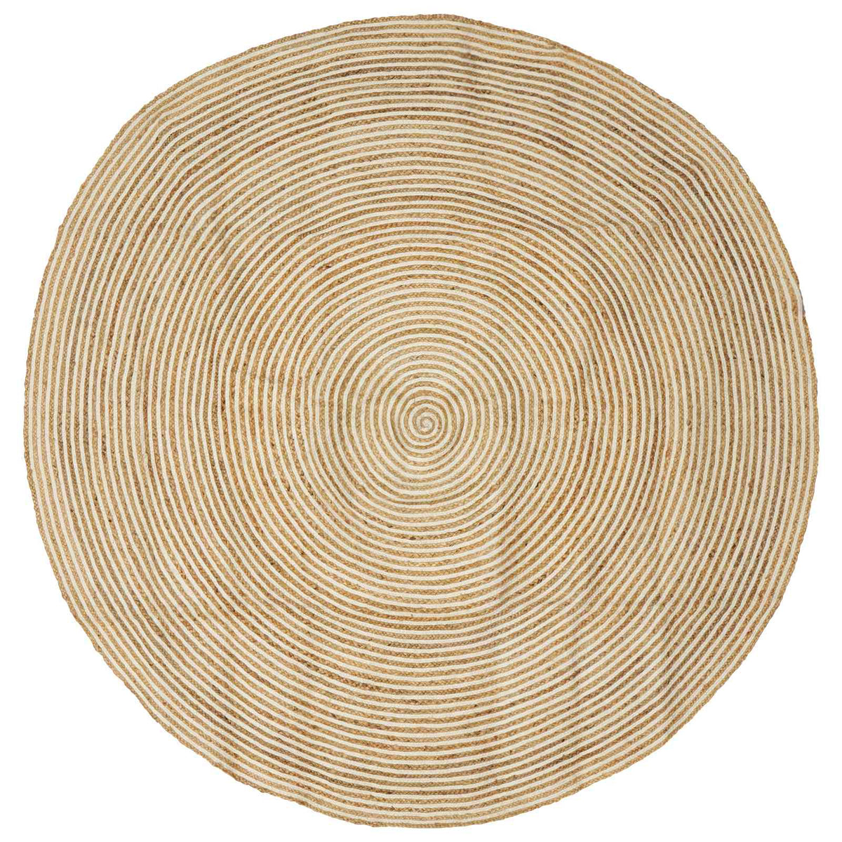 Gebied Tapijt Wit Ø 180 cm Jute