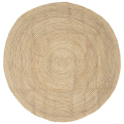 Gebied Tapijt Wit Ø 180 cm Jute