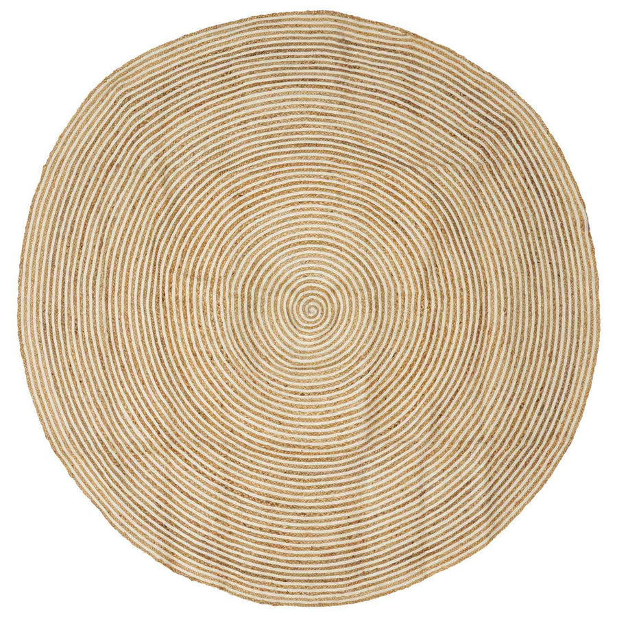 Gebied Tapijt Wit Ø 180 cm Jute