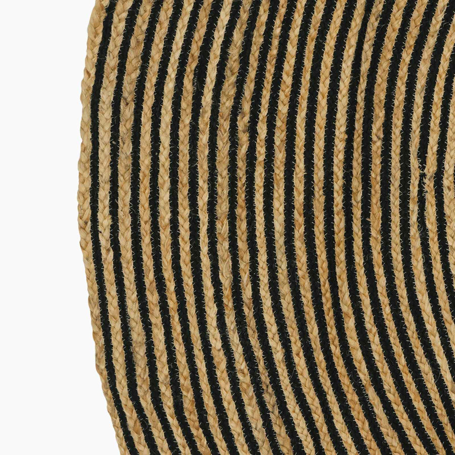 Gebied Tapijt Zwart Ø 210 cm Jute