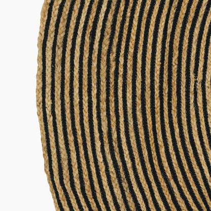 Gebied Tapijt Zwart Ø 240 cm Jute