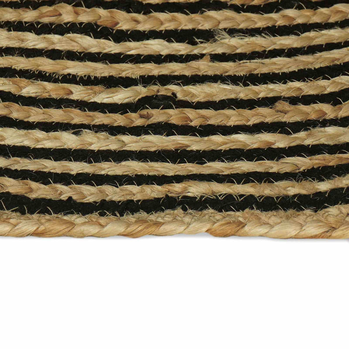 Gebied Tapijt Zwart Ø 240 cm Jute