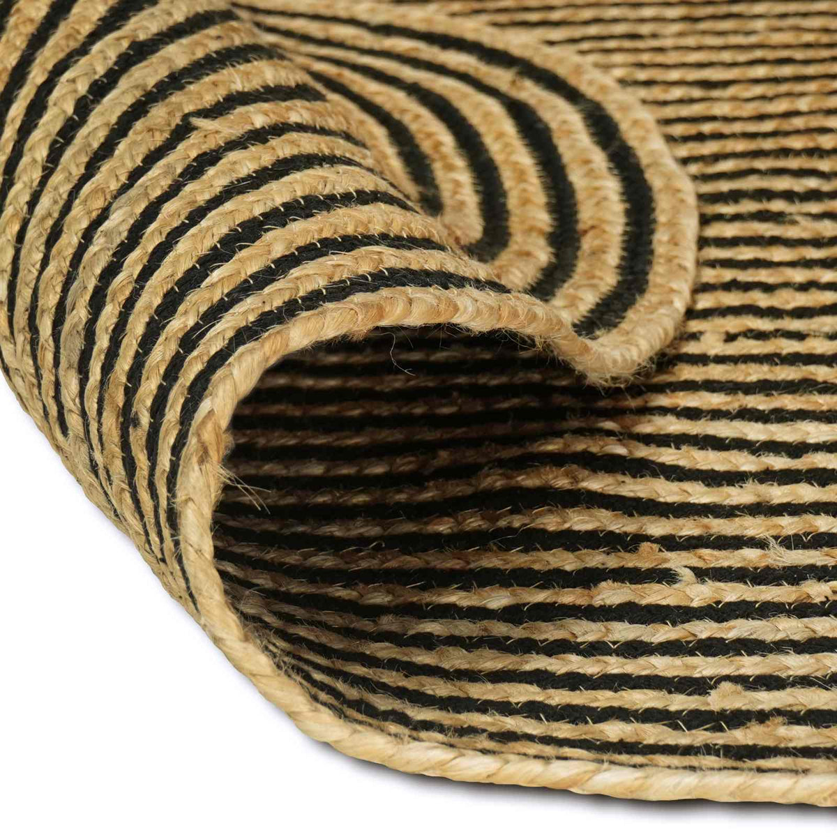 Gebied Tapijt Zwart Ø 240 cm Jute
