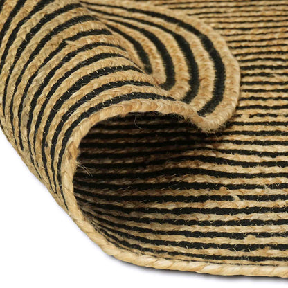 Gebied Tapijt Zwart Ø 240 cm Jute