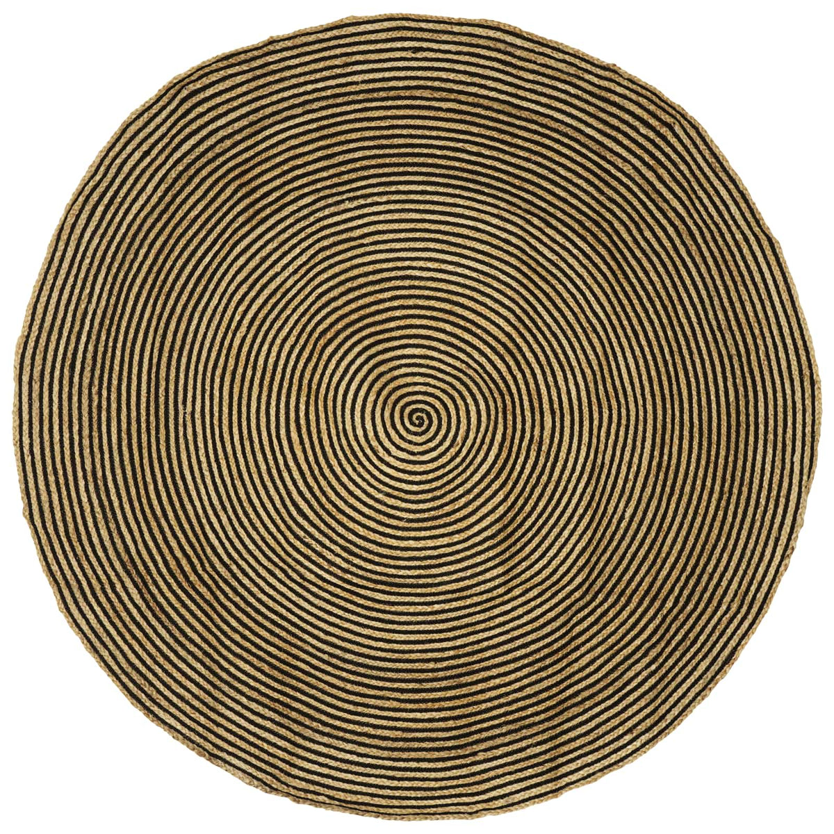 Gebied Tapijt Zwart Ø 240 cm Jute