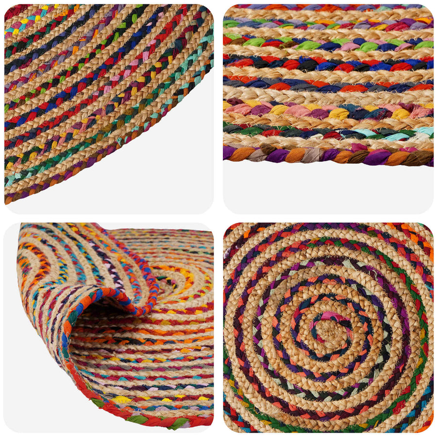 Gebied Tapijt Multikleur Ø 180 cm Jute
