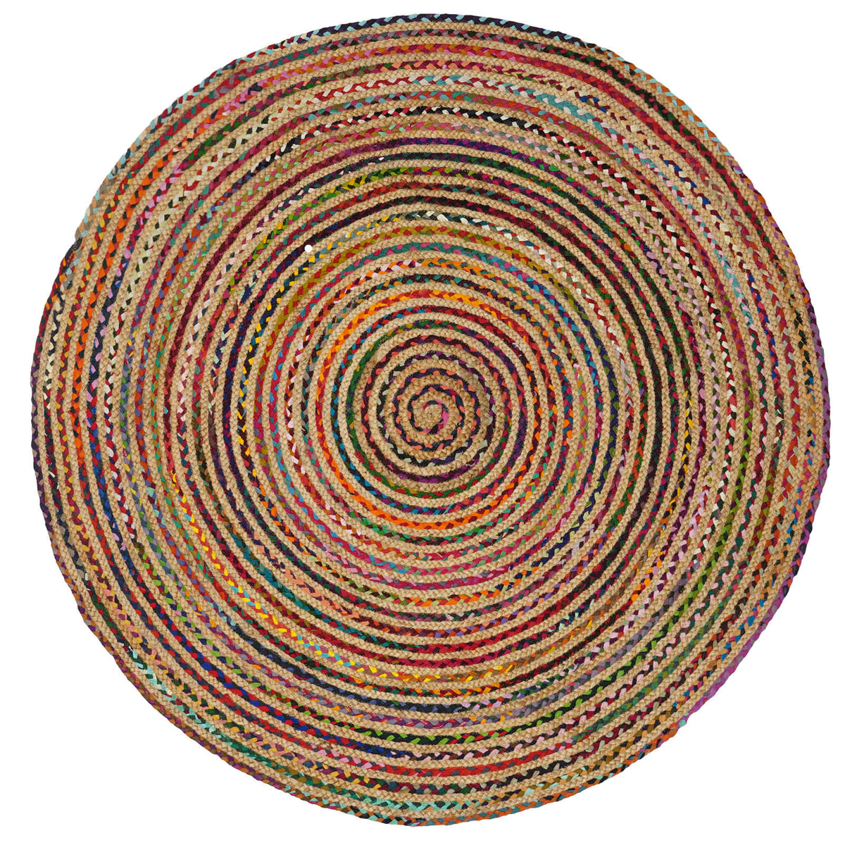 Gebied Tapijt Multikleur Ø 180 cm Jute